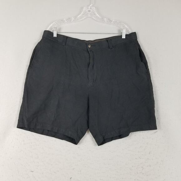Tommy Bahama Relax Shorts Mens 40 Charcoal Silk Chino Casual Beach Lounge Island - Picture 1 of 14